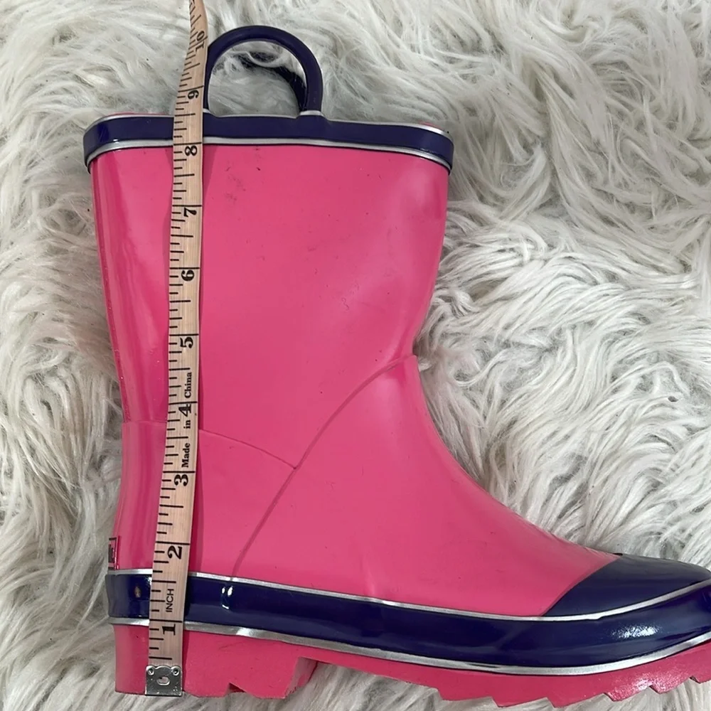 Northside Little Girls' Classic Solid Rainboot Pink / Purple Slip On Size 2 NEW